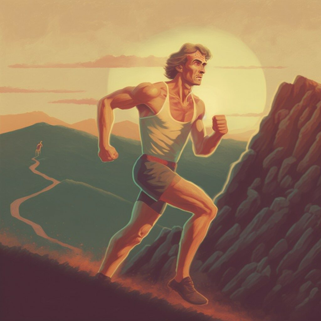 bilde av mann som løper motbakkeintervaller