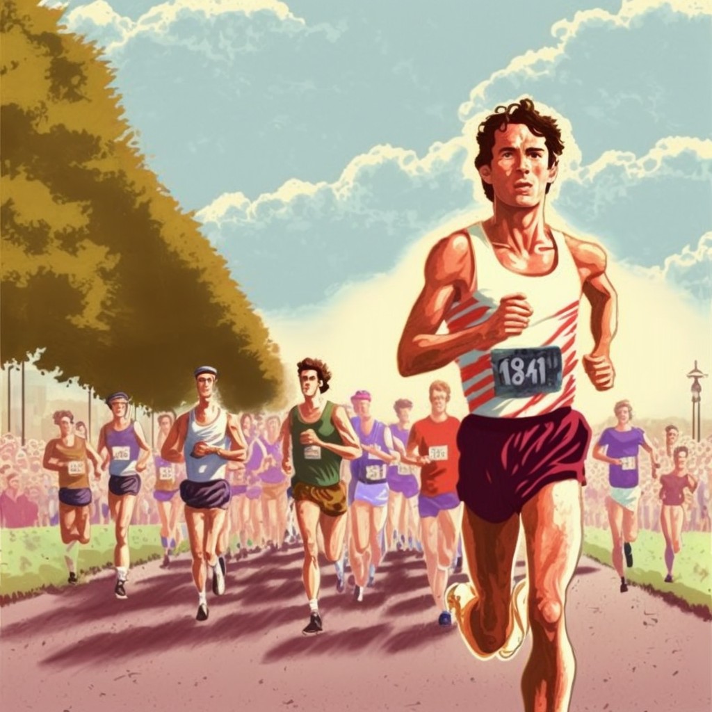 bilde av en mann som løpet et maraton på under 4 timer